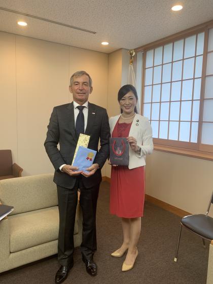 Avec Mme Yumm YOSHIKAWA Vice Minister for Foreigs Affairs Tokyo Sept 2022